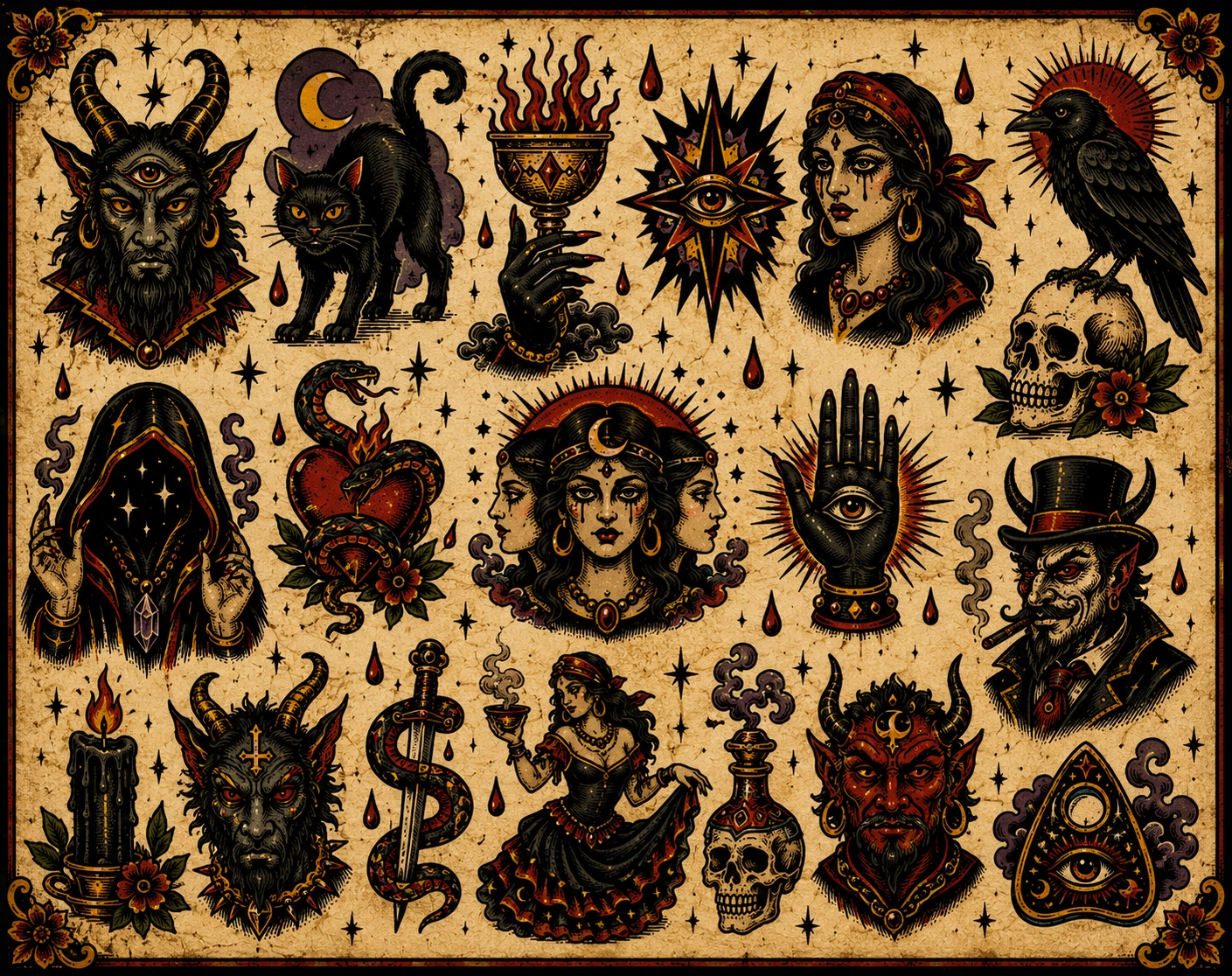 Tatuagem flash de serie psicodelica. Disponível no Micael Tatuagem, Muriaé MG.