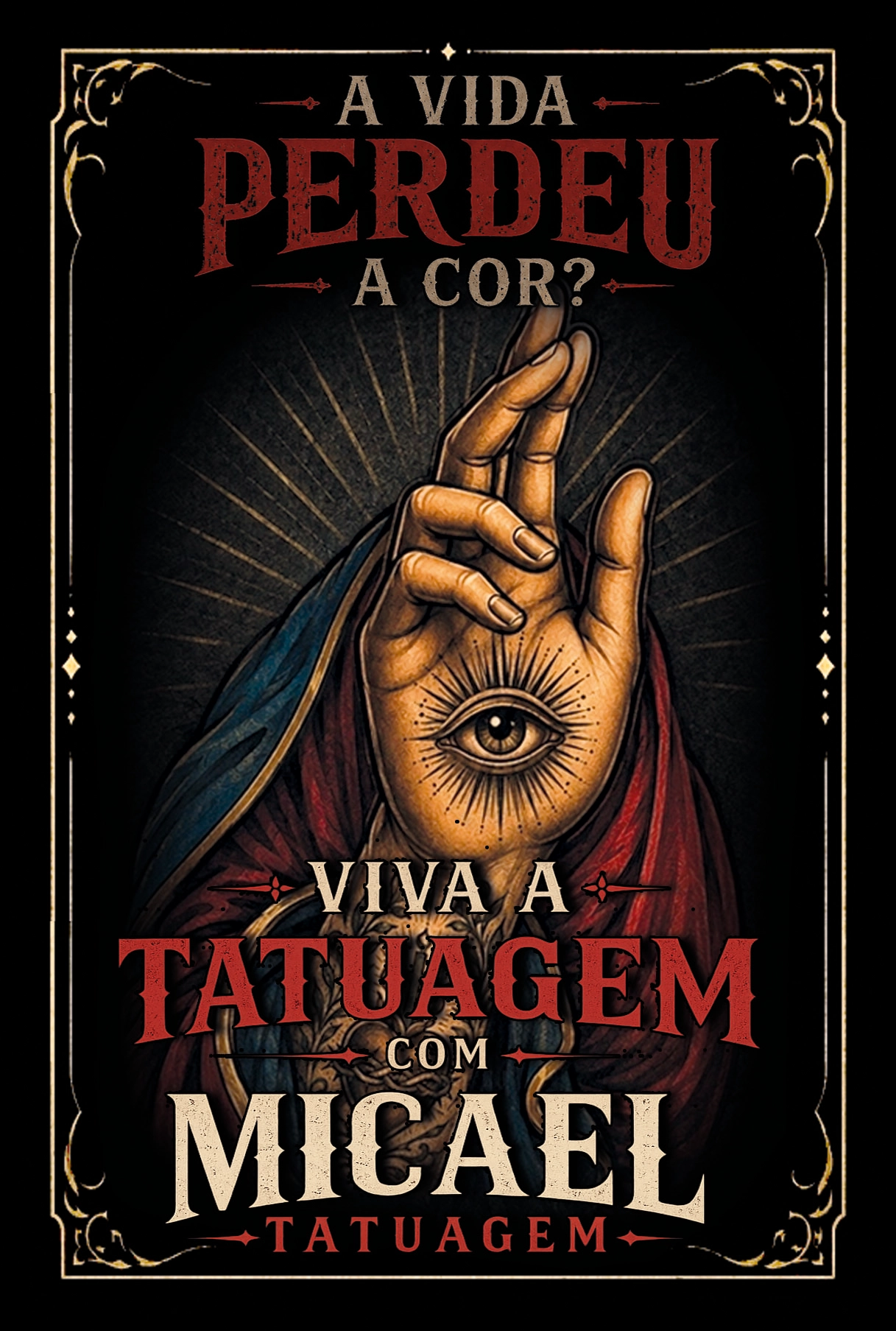 Tatuagem — trabalho original Micael Faccio, tatuador em Muriaé MG